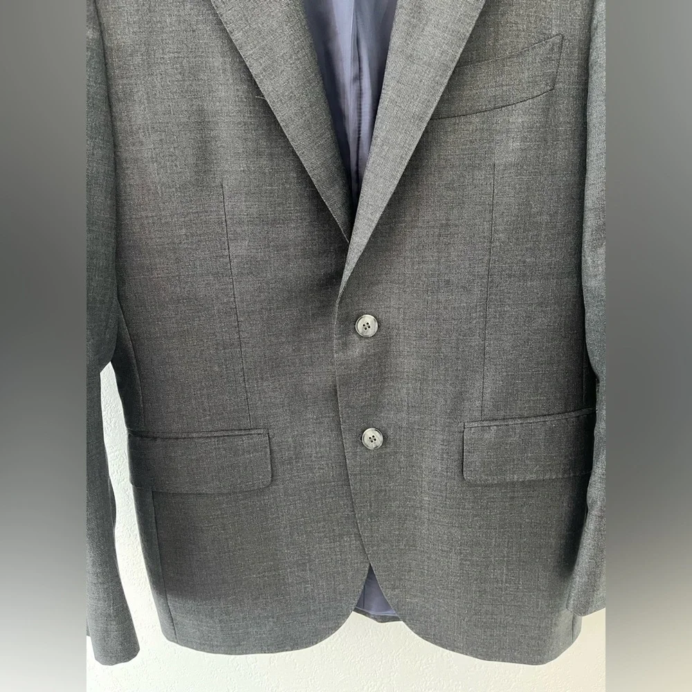 Suitsupply Men Wool Suit Jacket Grey Slate S110 Formal Business Work Size 38
